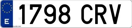 Ejemplo de matrícula española 1798 CRV