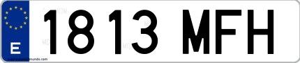Ejemplo de matrícula española 1813 MFH