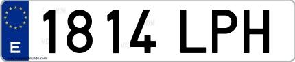 Ejemplo de matrícula española 1814 LPH