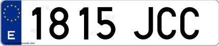 Ejemplo de matrícula española 1815 JCC