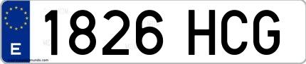 Ejemplo de matrícula española 1826 HCG