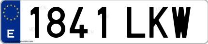 Ejemplo de matrícula española 1841 LKW