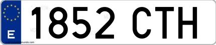 Ejemplo de matrícula española 1852 CTH