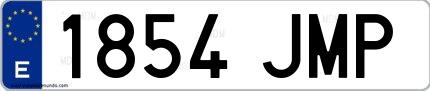 Ejemplo de matrícula española 1854 JMP
