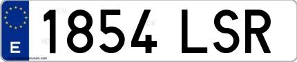 Ejemplo de matrícula española 1854 LSR