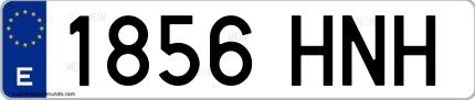 Ejemplo de matrícula española 1856 HNH