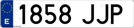 Ejemplo de matrícula española 1858 JJP