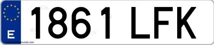 Ejemplo de matrícula española 1861 LFK