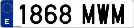 Ejemplo de matrícula española 1868 MWM