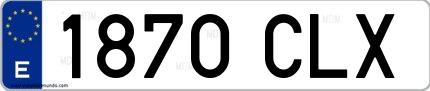 Ejemplo de matrícula española 1870 CLX