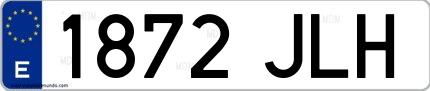 Ejemplo de matrícula española 1872 JLH
