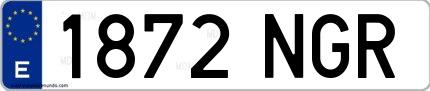 Ejemplo de matrícula española 1872 NGR