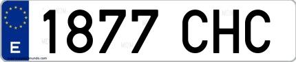 Ejemplo de matrícula española 1877 CHC