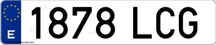 Ejemplo de matrícula española 1878 LCG