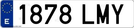 Ejemplo de matrícula española 1878 LMY