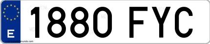 Ejemplo de matrícula española 1880 FYC