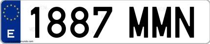Ejemplo de matrícula española 1887 MMN