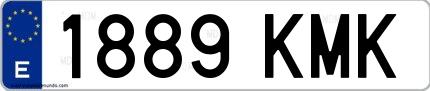 Ejemplo de matrícula española 1889 KMK
