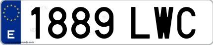 Ejemplo de matrícula española 1889 LWC