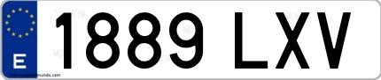 Ejemplo de matrícula española 1889 LXV