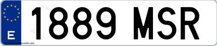 Ejemplo de matrícula española 1889 MSR