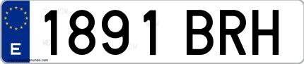 Ejemplo de matrícula española 1891 BRH