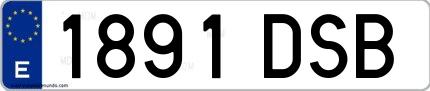 Ejemplo de matrícula española 1891 DSB
