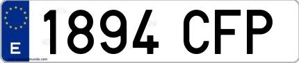 Ejemplo de matrícula española 1894 CFP
