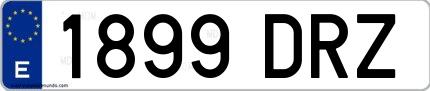 Ejemplo de matrícula española 1899 DRZ