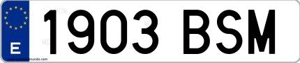 Ejemplo de matrícula española 1903 BSM