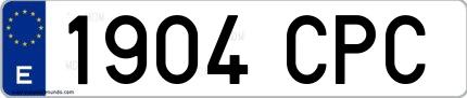 Ejemplo de matrícula española 1904 CPC