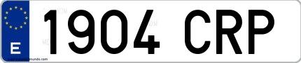Ejemplo de matrícula española 1904 CRP