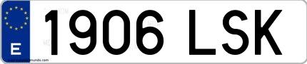 Ejemplo de matrícula española 1906 LSK