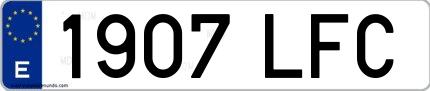 Ejemplo de matrícula española 1907 LFC