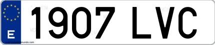 Ejemplo de matrícula española 1907 LVC