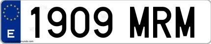 Ejemplo de matrícula española 1909 MRM