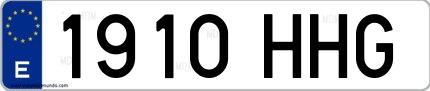 Ejemplo de matrícula española 1910 HHG