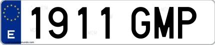 Ejemplo de matrícula española 1911 GMP