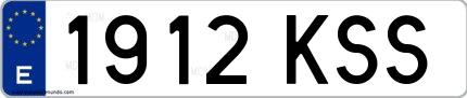 Ejemplo de matrícula española 1912 KSS