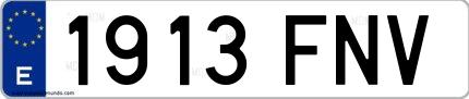 Ejemplo de matrícula española 1913 FNV