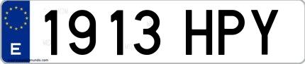 Ejemplo de matrícula española 1913 HPY