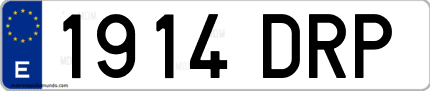 Ejemplo de matrícula de coche ordinaria 1914 DRP