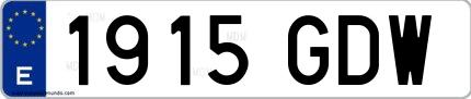 Ejemplo de matrícula española 1915 GDW