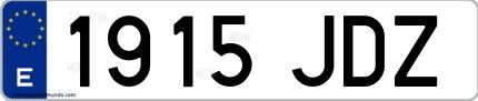 Ejemplo de matrícula española 1915 JDZ