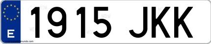 Ejemplo de matrícula española 1915 JKK