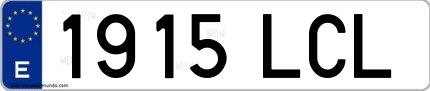 Ejemplo de matrícula española 1915 LCL