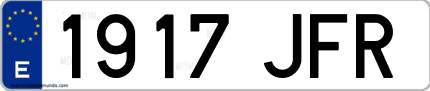 Ejemplo de matrícula de coche ordinaria 1917 JFR