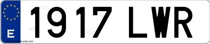 Ejemplo de matrícula española 1917 LWR