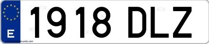 Ejemplo de matrícula española 1918 DLZ