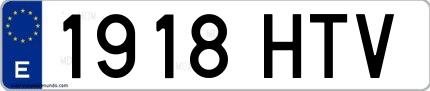 Ejemplo de matrícula española 1918 HTV